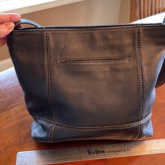 The Sak “De Young” Genuine Leather Slouch Hobo Shoulder Bag Black - Picture 3 of 10